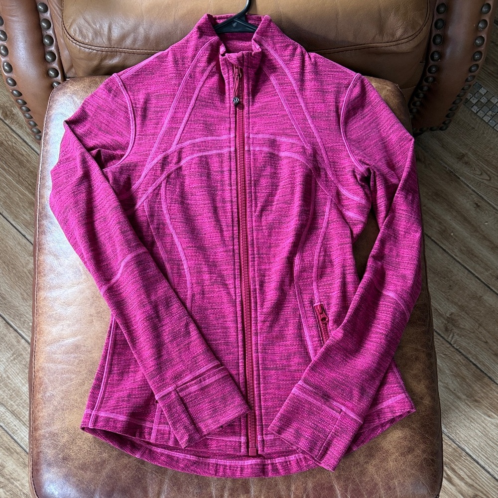 Lululemon Define Jacket Sz 6 Diamond Jacquard Berry Rumble Jewelled Magenta Pink